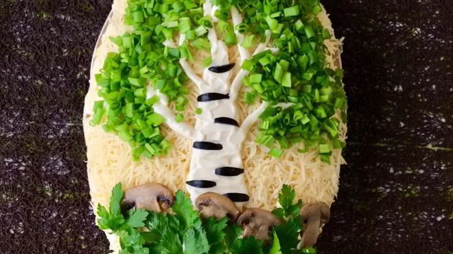 Рецепт Салат Белая береза