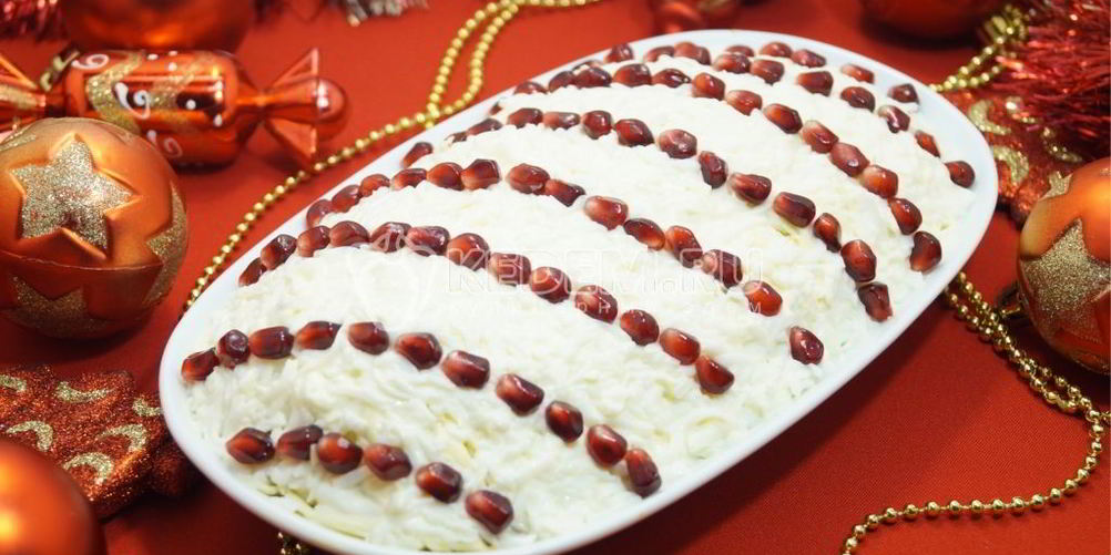 Как приготовить салат бусы на снегу