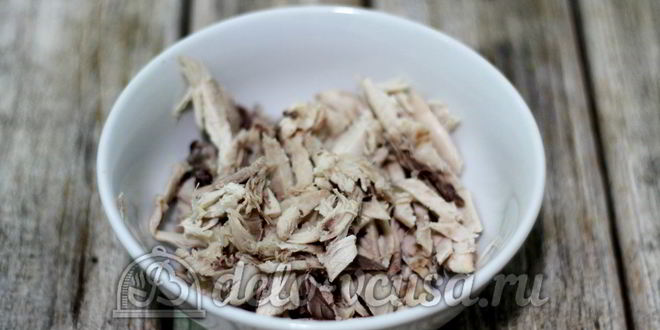 Рецепт салат гнездо глухаря с мясом