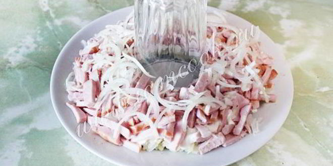 Рецепт салат гранатовый браслет со свининой