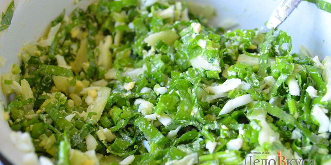 Рецепт салат из черемши с огурцами