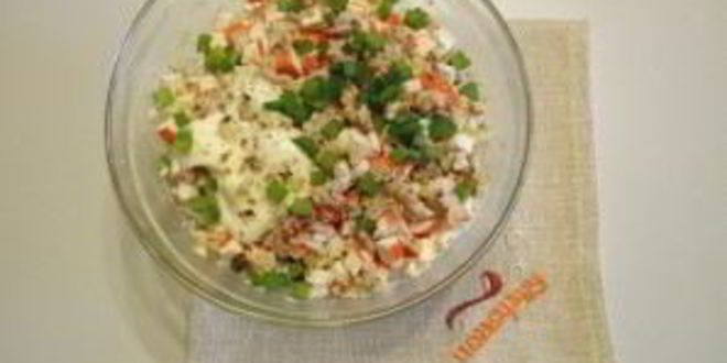 Рецепт салат из крабовых палочек и печени трески