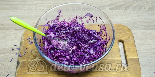 Рецепт салат из краснокочанной капусты