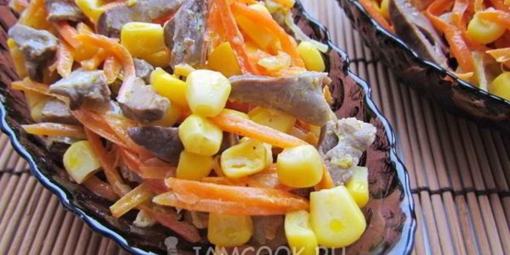 Как приготовить салат из куриных сердечек