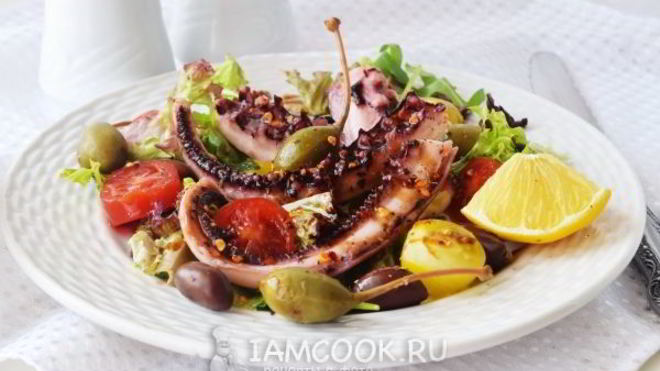 Рецепт Салат из осьминога