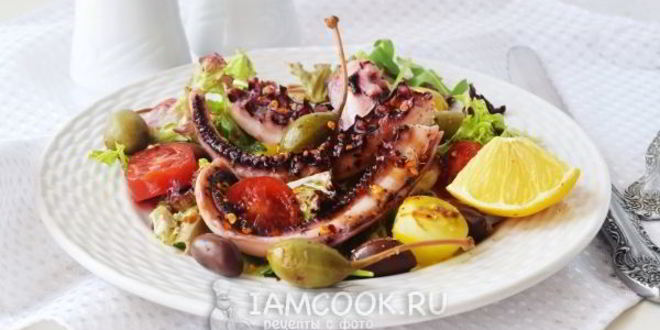 Рецепт салат из осьминога
