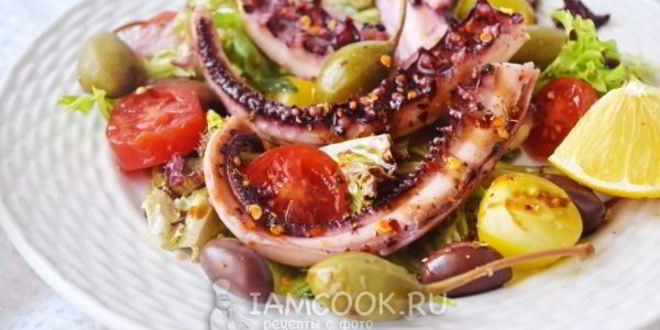 Рецепт салат из осьминога