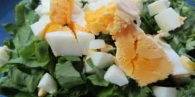 Рецепт салат из щавеля с яйцом