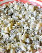 Салат из соленых огурцов к драникам