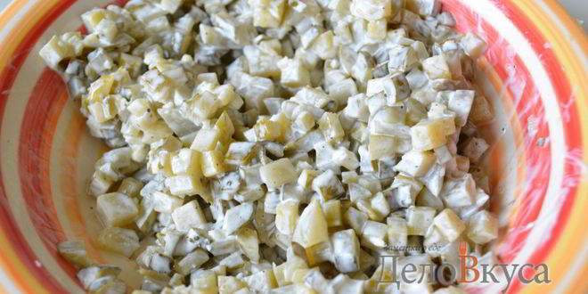 Рецепт салат из соленых огурцов к драникам