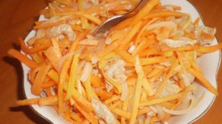 Рецепт Салат хе из мяса с морковью