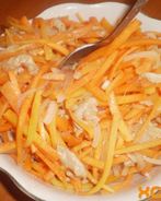 Салат хе из мяса с морковью