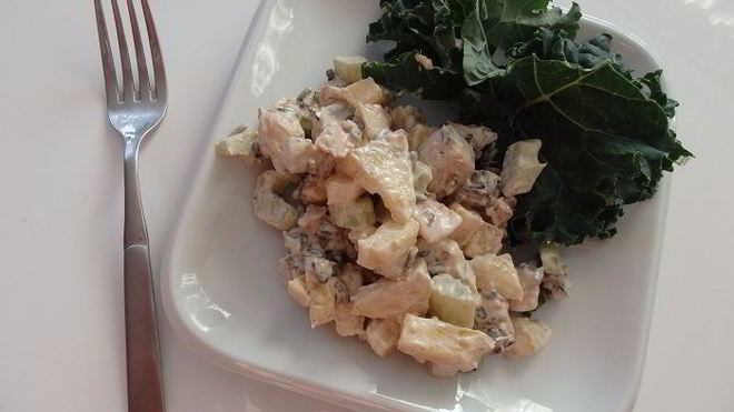 Рецепт Салат Курица с ананасом