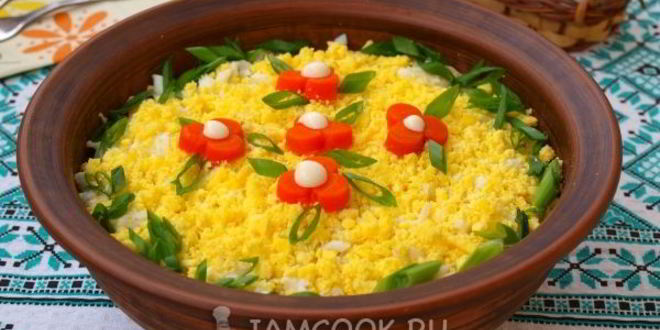 Рецепт салат мимоза с горбушей