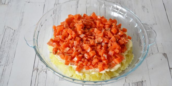 Рецепт салат одуванчик с красной рыбой