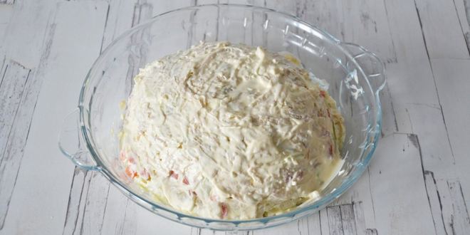 Рецепт салат одуванчик с красной рыбой