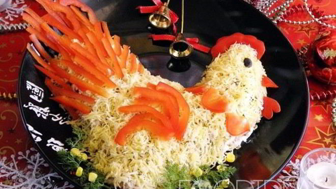 Рецепт Салат Петушок