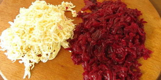 Рецепт салат розовый фламинго