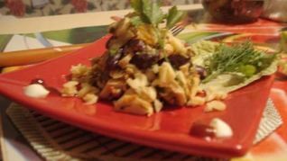 Рецепт Салат с фасолью и крабовыми палочками