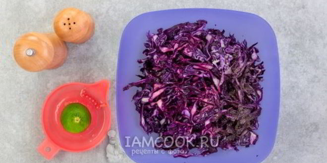 Рецепт салата с финиками, фетой и красной капустой