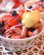 Салат с копченой говядиной