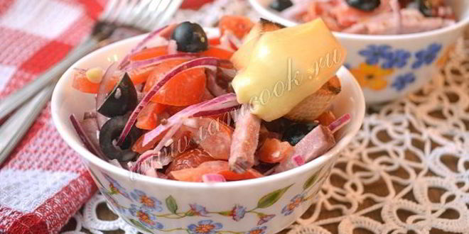 Рецепт салат с копченой говядиной