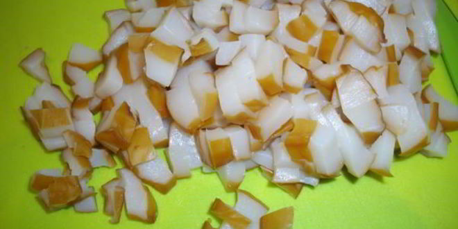 Рецепт салат с копченым кальмаром