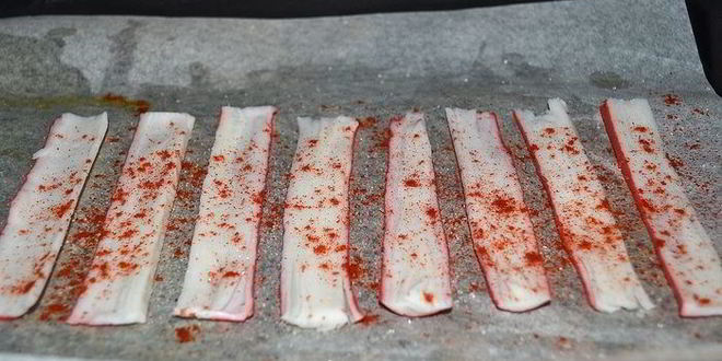 Рецепт салат с крабовым мясом в 3-х текстурах