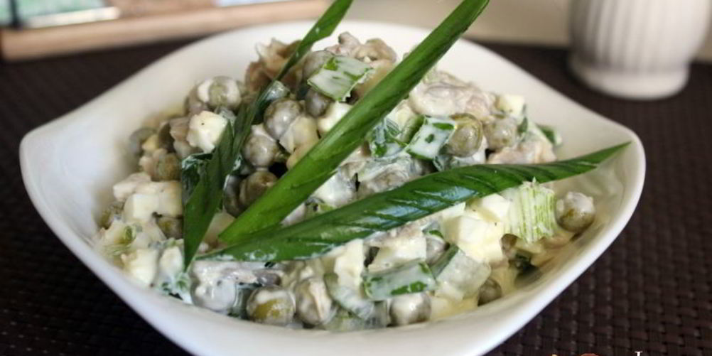 Рецепт салат из черемши с огурцами