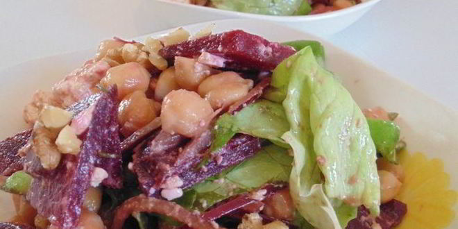 Рецепт салат с нутом и свеклой