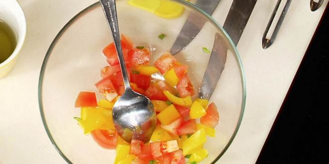 Рецепт салат с печеным баклажаном