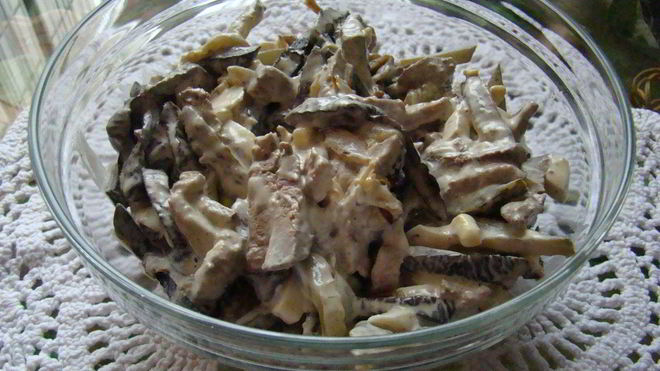 Рецепт Салат с печенью белорусский