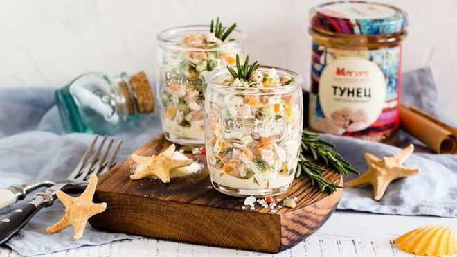 Рецепт Салат с тунцом и овощами