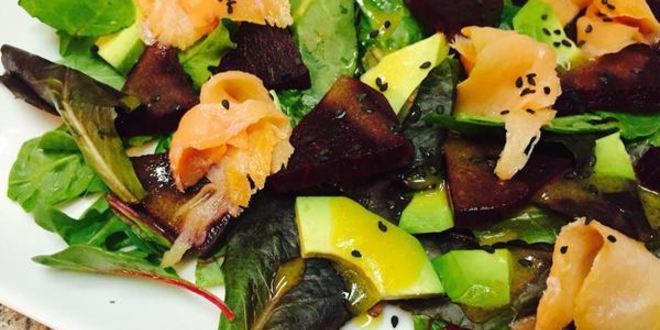 Рецепт салат со свеклой и семгой