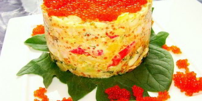 Рецепт теплый салат огонек