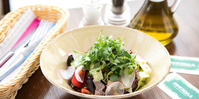 Рецепт теплый салат с телятиной