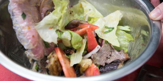 Рецепт теплый салат с телятиной