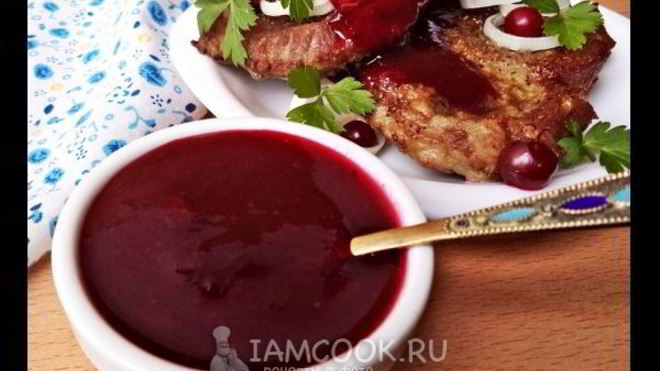 Рецепт Брусничный соус к мясу