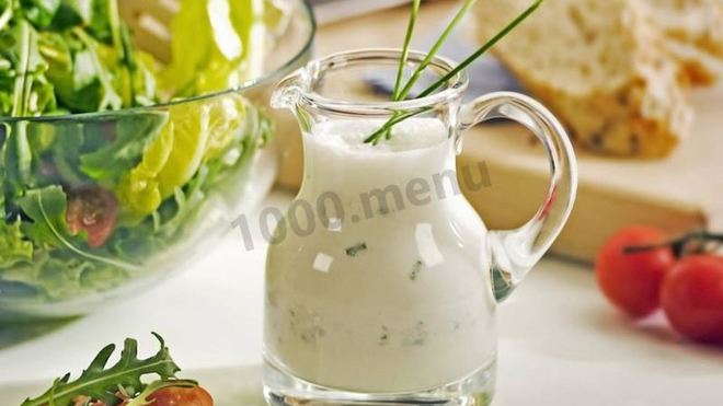 Рецепт Йогуртовая заправка для салата