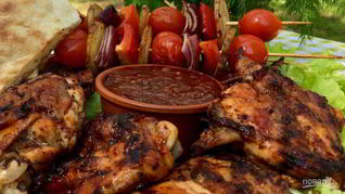 Рецепт Курица на гриле с соусом барбекю