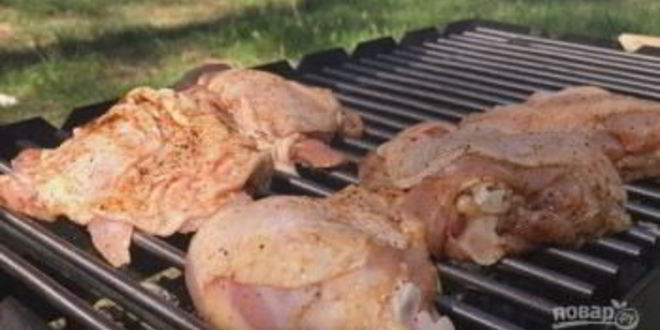 Рецепт курица на гриле с соусом барбекю