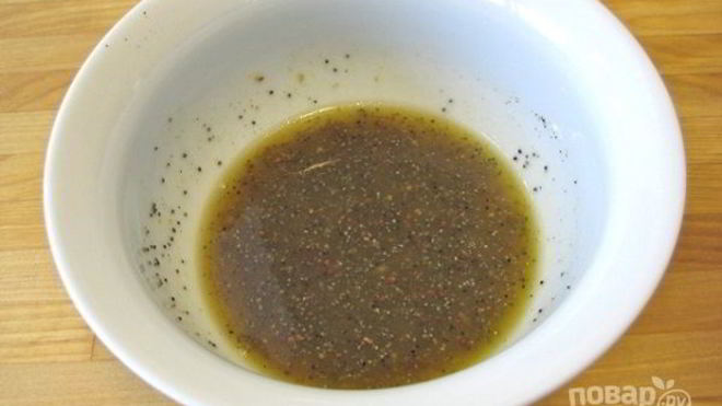 Рецепт Медово-горчичная заправка с маком