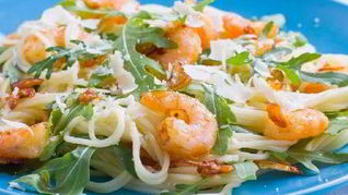 Рецепт Паста из креветок и рукколы