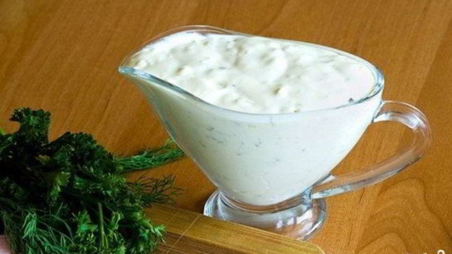 Рецепт Сметанный соус с чесноком