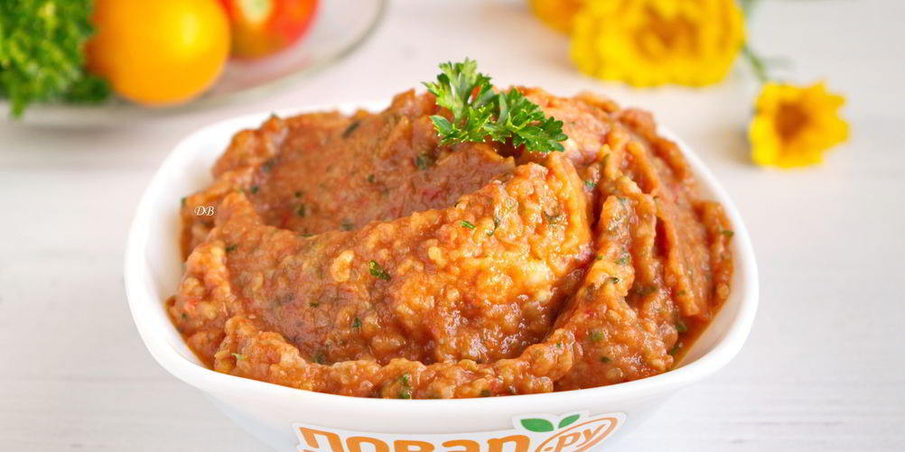 Как приготовить соус-дип из запеченных баклажан