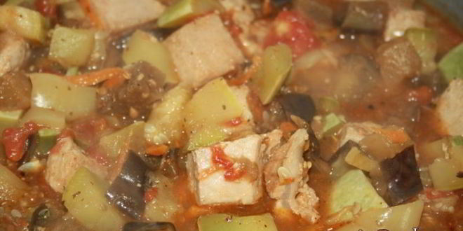 Рецепт соус летний с мясом и овощами