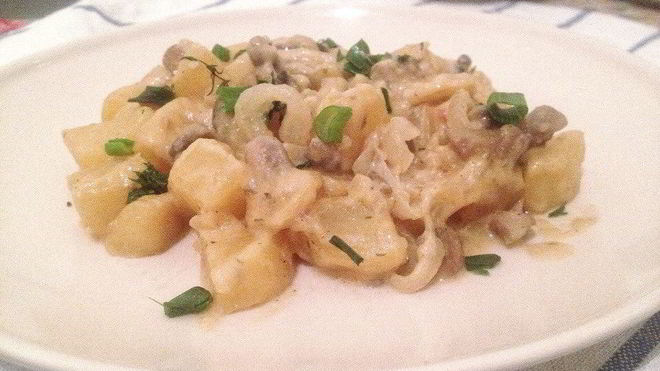 Рецепт Соус с шампиньонами и картофелем