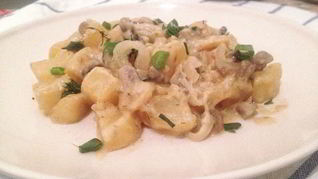 Рецепт Соус с шампиньонами и картофелем