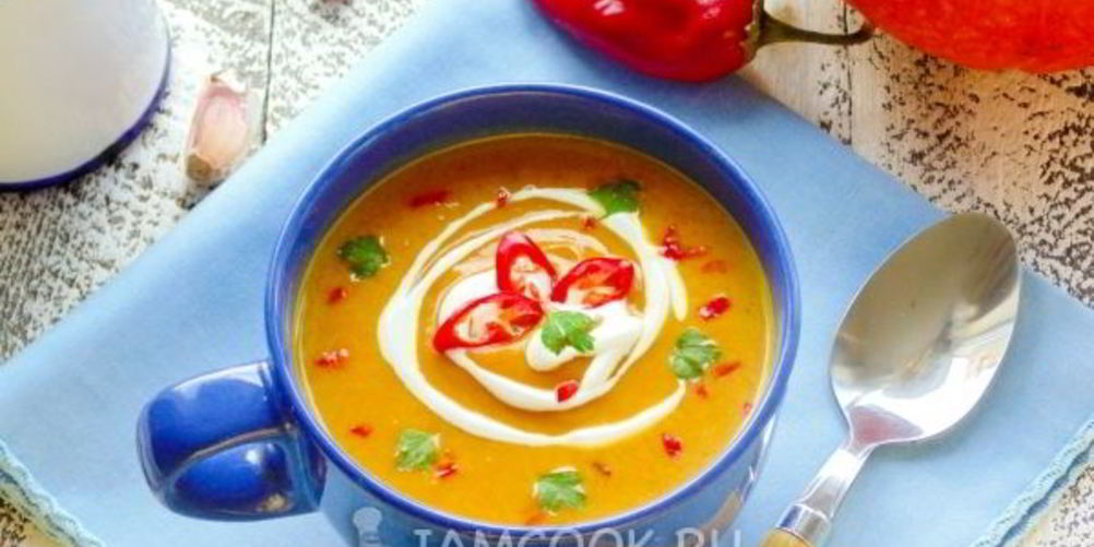 Как приготовить азиатский крем-суп из печеной тыквы