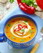 Азиатский крем-суп из печеной тыквы
